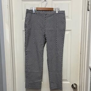 Mario Serrani Blue and White Patterned Pants